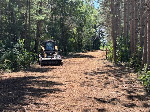 Everything is cleaned up and mulched now.  Ready for fence installation!